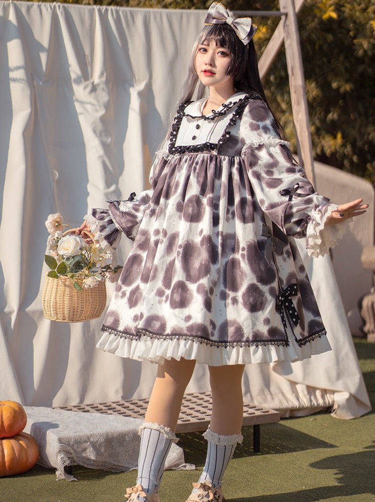 Leopard Dot Voluminous Lolita Dress