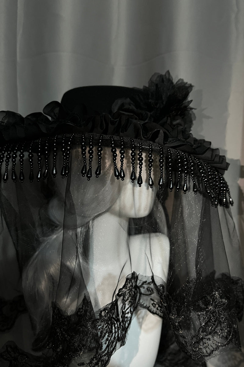 Sheer Design Lace Gothic Lolita Hat
