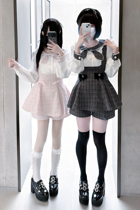 Ribbon Tie Long Sleeve Fragrance Suit