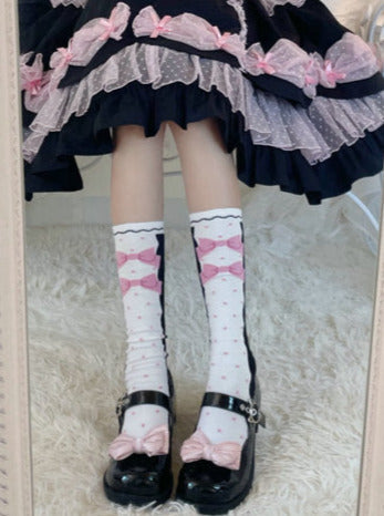 Mary Jane Cat Strap Platform Shoes + Ribbon