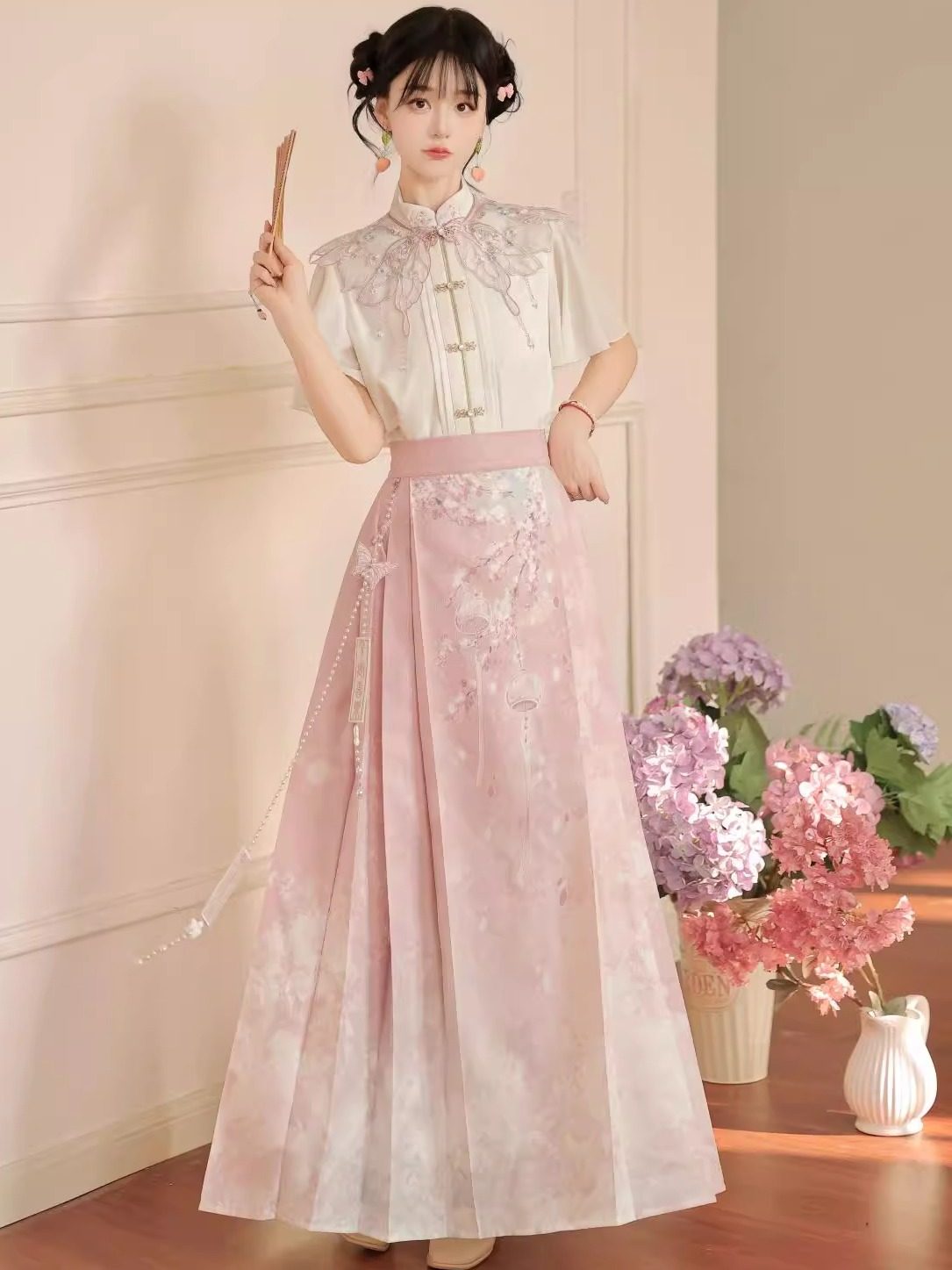 Cherry Blossom Hanfu Set
