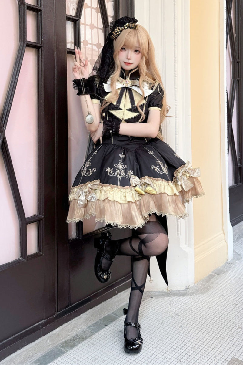 Dark Lolita Dress + Shawl