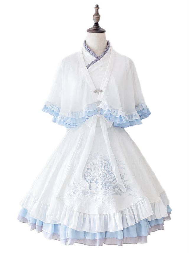 Chinese-style Nine-tail Fox Lolita Dress Set