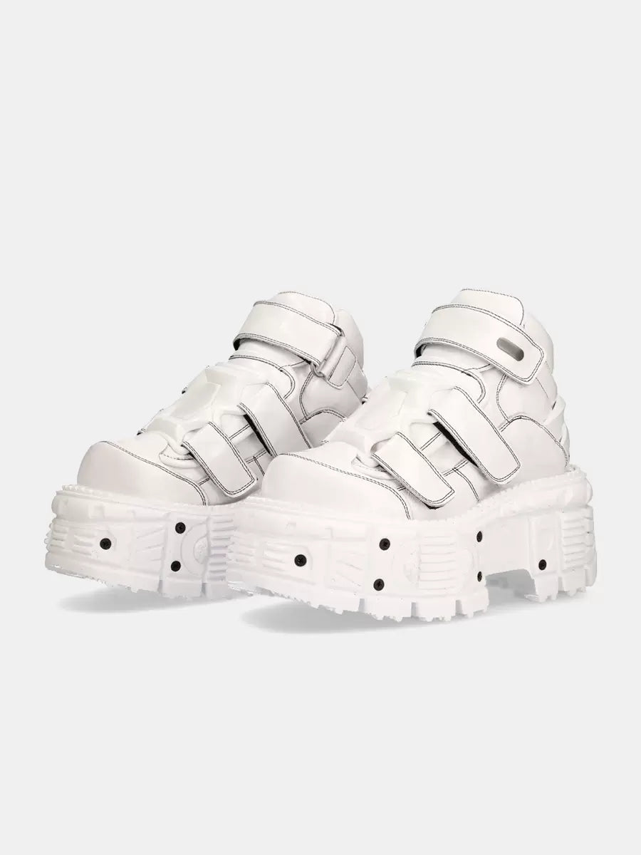 Metal Screenshot Punk Leather Power Sole Shoes
