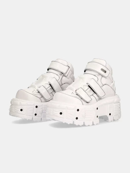 Metal Screenshot Punk Leather Power Sole Shoes