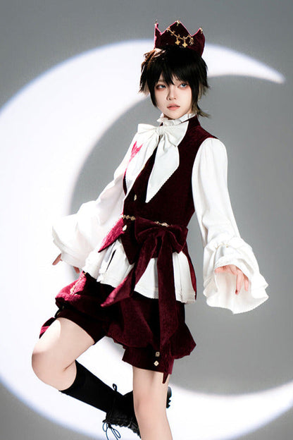 Hunting Rabbit Retro Red Bunny Ear Jacket + Vest + Shorts
