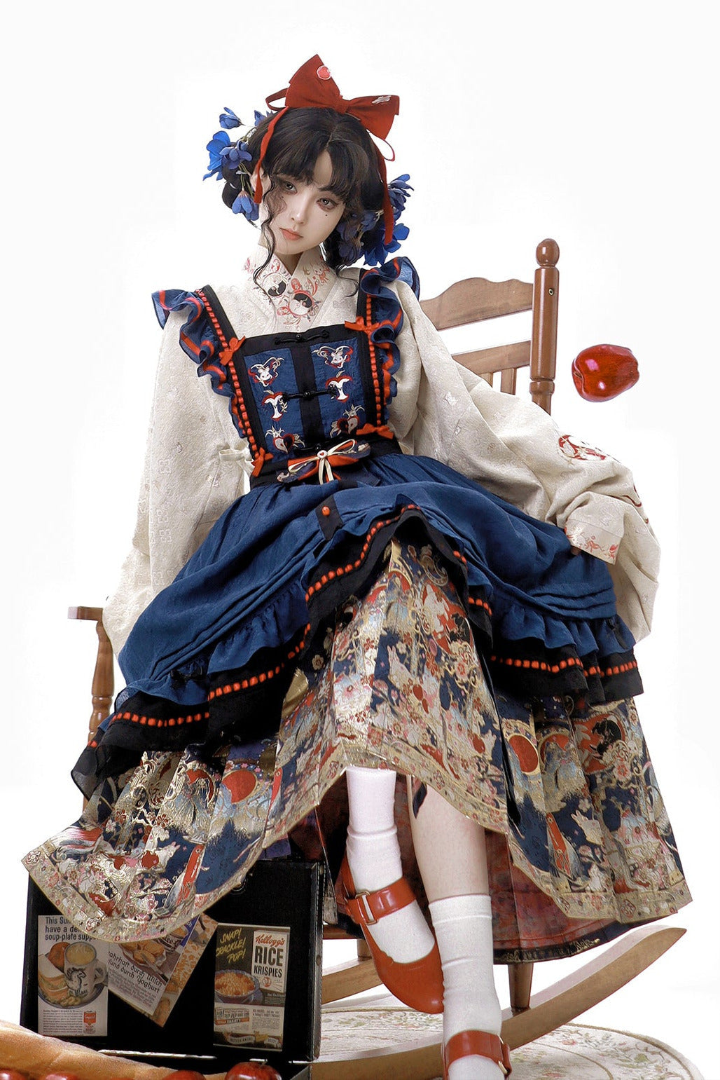 [pre-order] Sous Chan Louise Chinese-style Rabbit Fairy Tale Apron Dress Suit