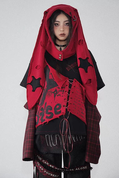 Punk Rock Patchwork Sweatshirt