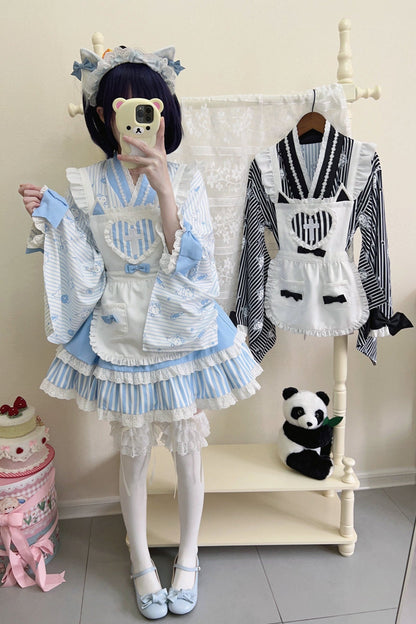 Medical Japanese Style Maid Stripe Lolita