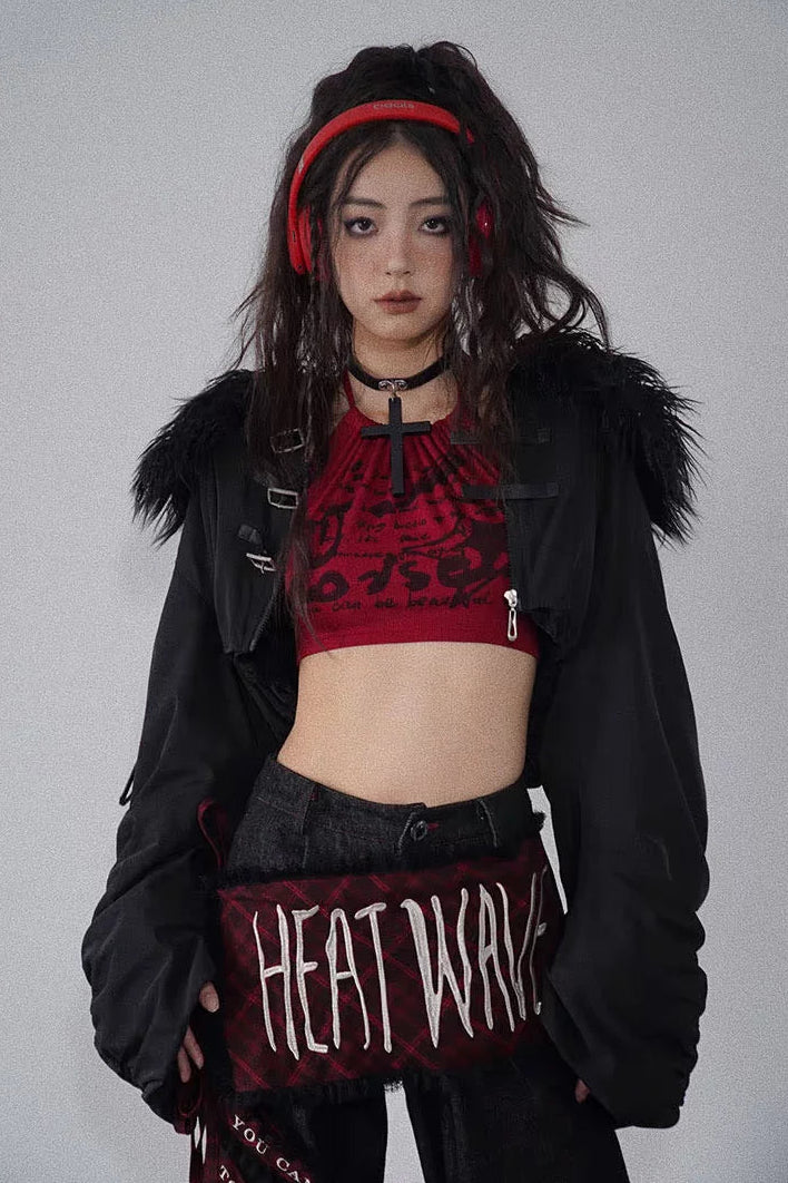 Punk Dark Rock Vest Top
