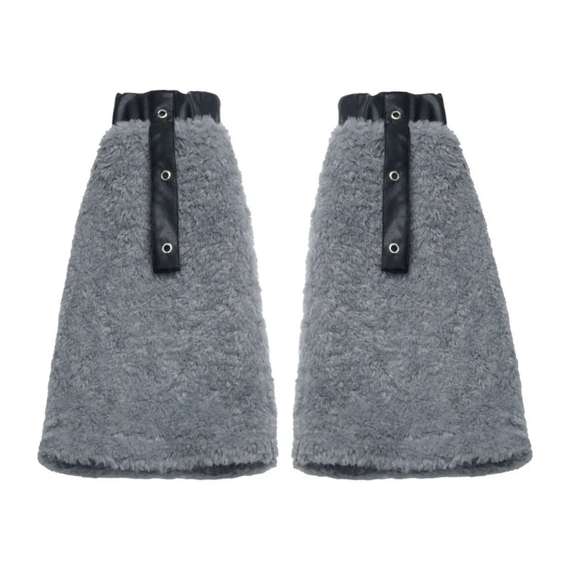 Patchwork Fur Hooded Coat + Pants + Shirt + Skirt + Leg Warmers