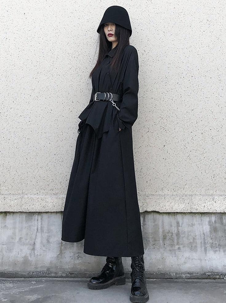 Mode Asymmetric Fake Two Piece Dress
