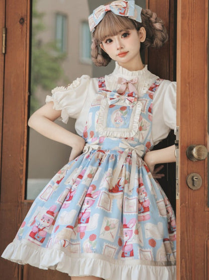 Lace-up Lolita Blouse + Suspender Lolita Dress