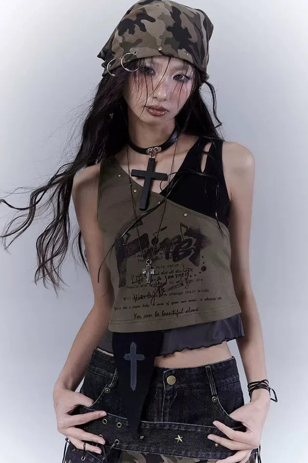Parallel Wasteland Printed Top