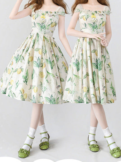 Forest Basket Retro Classic Lolita Dress + Cardigan