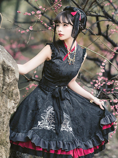 Chinese-style Nine-tail Fox Lolita Dress Set