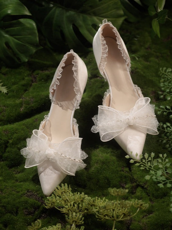Bow Fairy Style Pin Heels