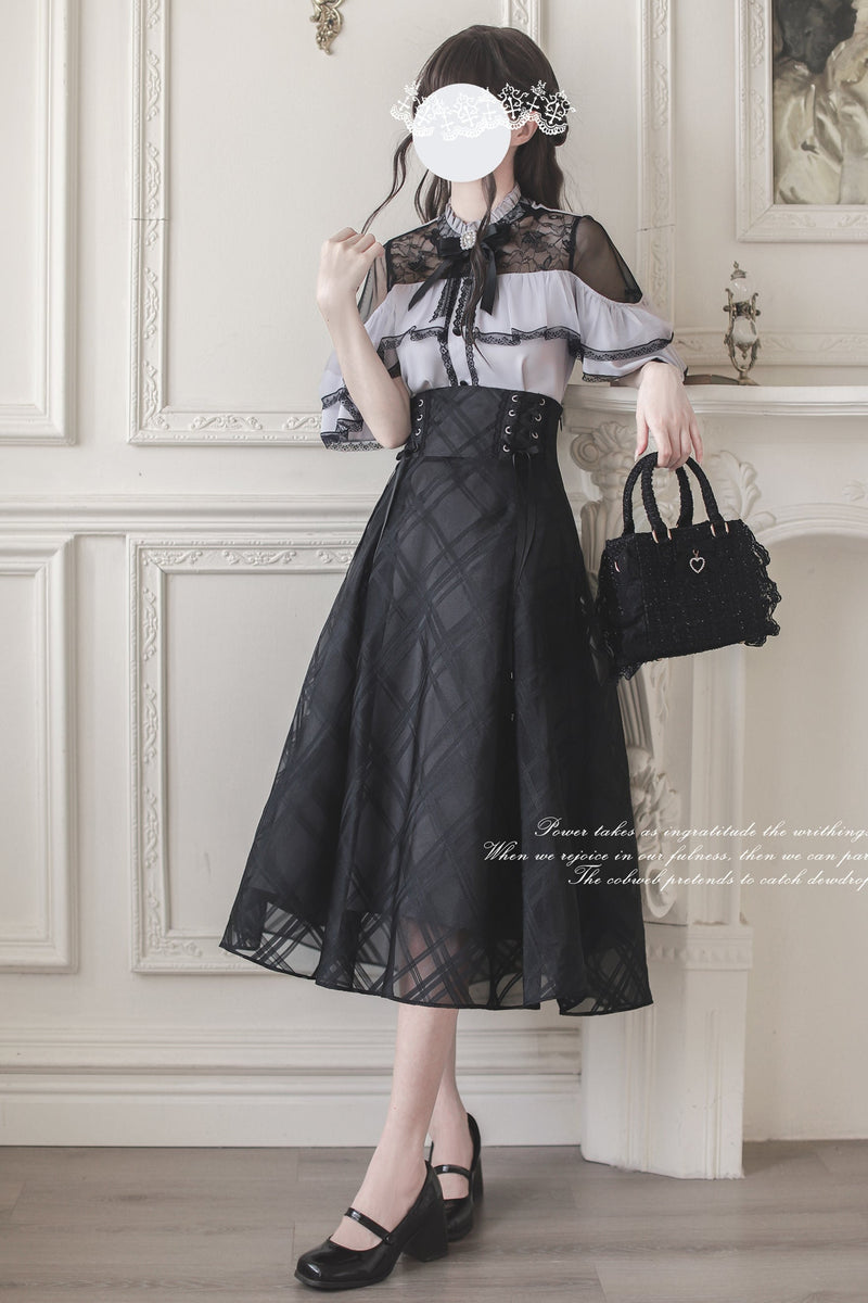 [reservations] Dark Top + Long Skirt + Ribbon