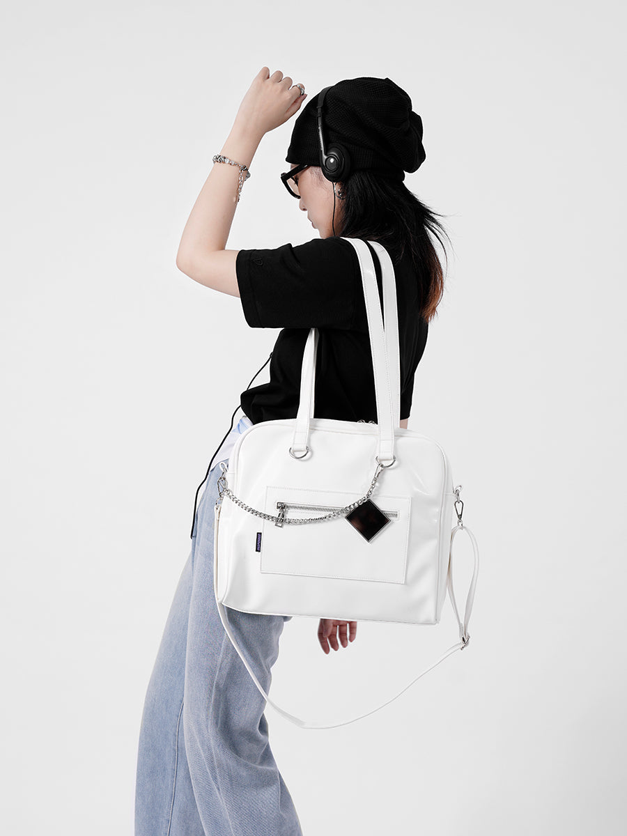 Metal Plate Chain Strap Mode Square Bag-pc Bag