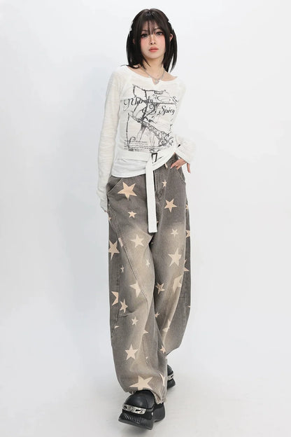 Graphic Ribbon Print Top