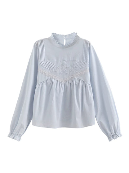 Ice Lace Patchwork Blouse