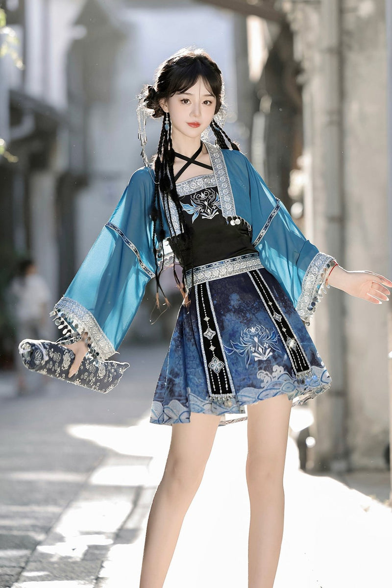 Daily Han Elements Mao Mian Skirt Set