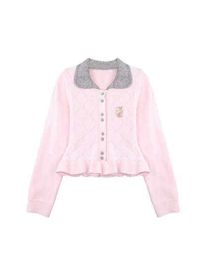 Color Block Drape Cardigan