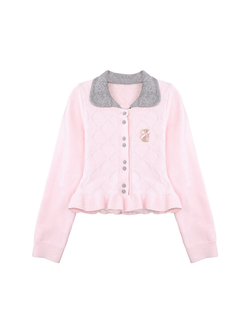Color Block Drape Cardigan