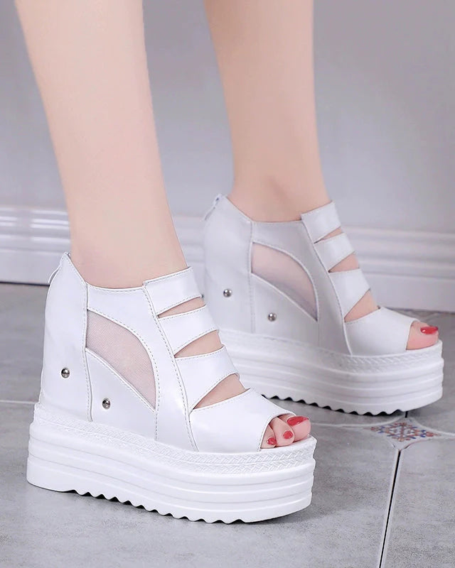 Platform Cut Out Design Shoes