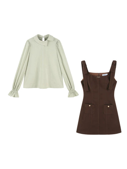 Waist-cinching Suit Dress