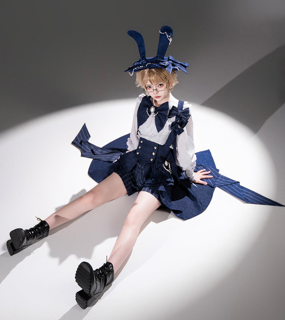 Rabbit Theater Sapphire Blue Prince Bunny Ear Outfit Set + Accessories