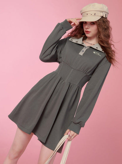American Retro Waist Mark Design Dress