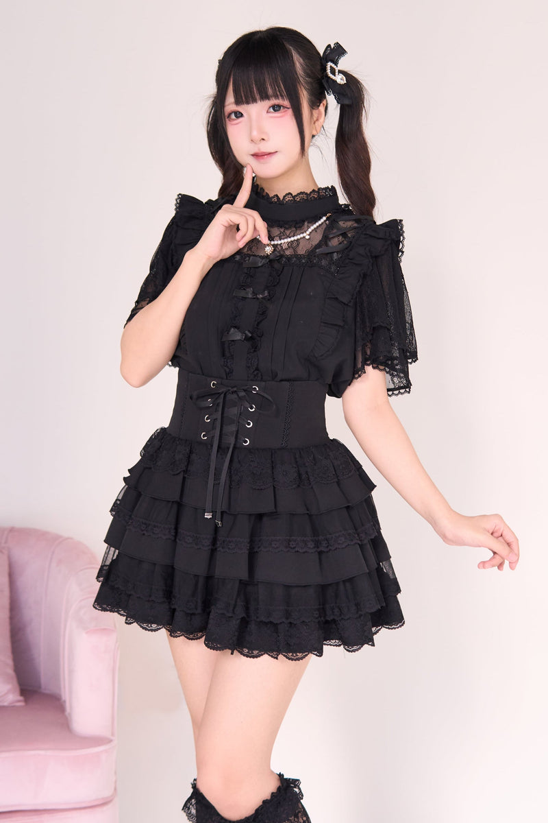 Jirai Lace Top + Tiered Skirt