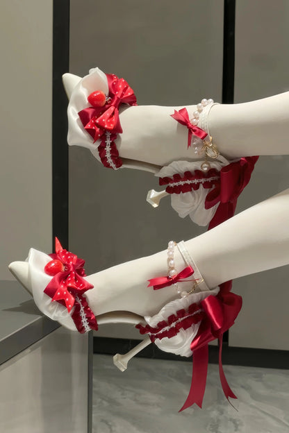 Ribbon Strawberry Cake Lolita Heels
