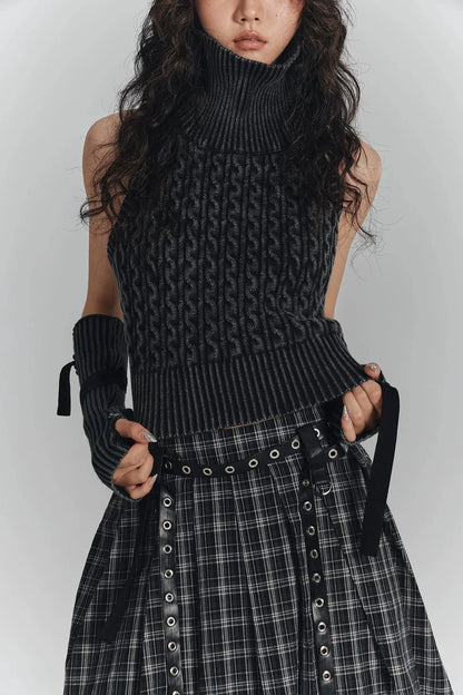 Dark Punk Slim Knit Vest