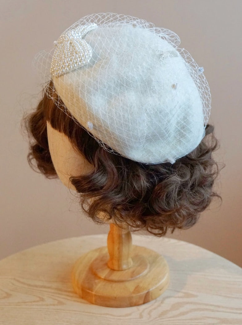 Sweet Girly White Beret