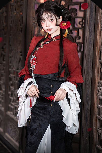 Snake Bone Camelia Nation Chinese-style Top + Dress