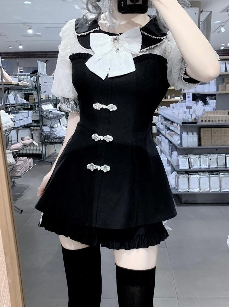 Subculture Dark Kawaii Chinese-style Sweet Top + Pants