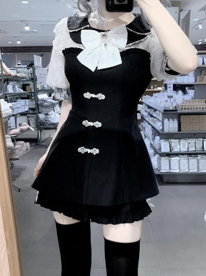 Subculture Dark Kawaii Chinese-style Sweet Top + Pants