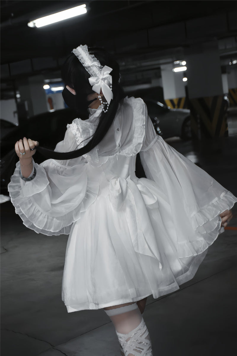 Jirai Bird Suspender Dress + Sheer Sleeve Top