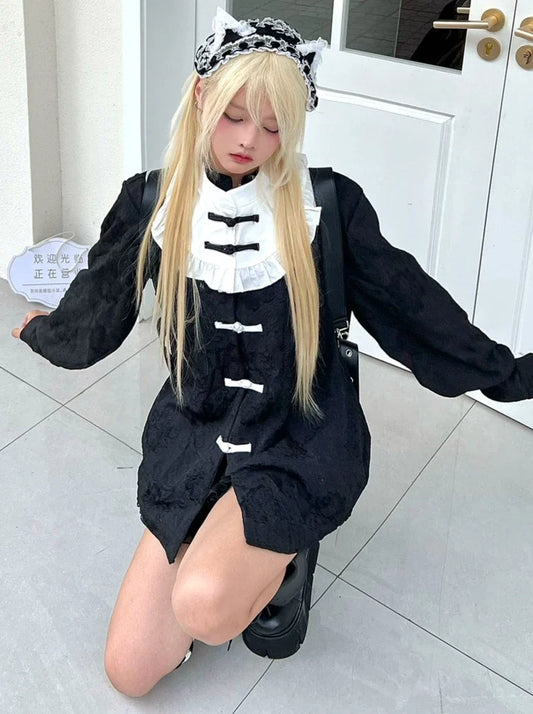 Dark Pattern Chinese-style Dress