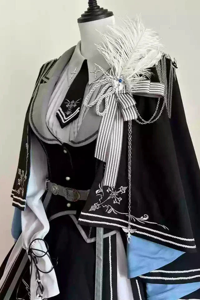 [reserved Product] Dark Knight Contract Blue Army Cloak Dress Suit