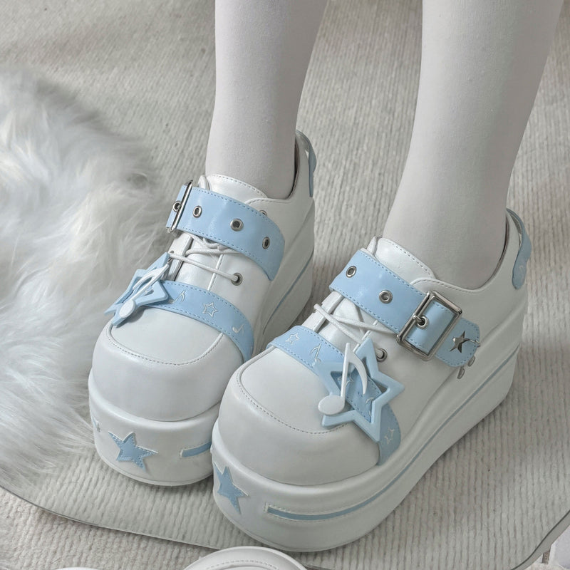 [pre-order] Star Melody Punk Strap Platform Shoes