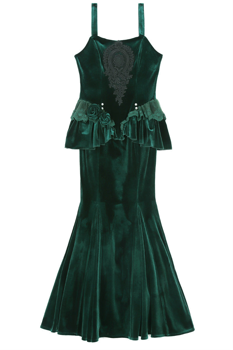 [pre-order] Dark Forest Lolita Fishtail Dress + Long Sleeve Short Cape
