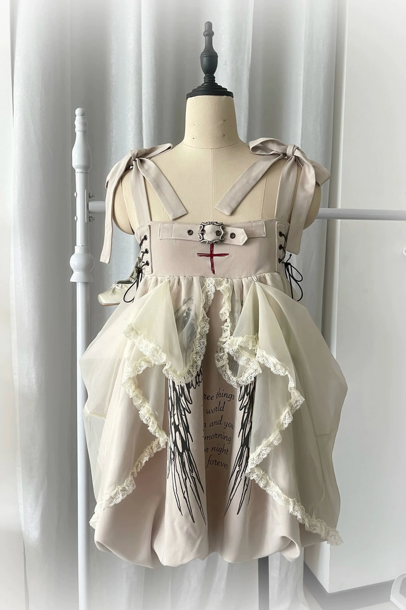 Gothic Balloon Suspender Dress