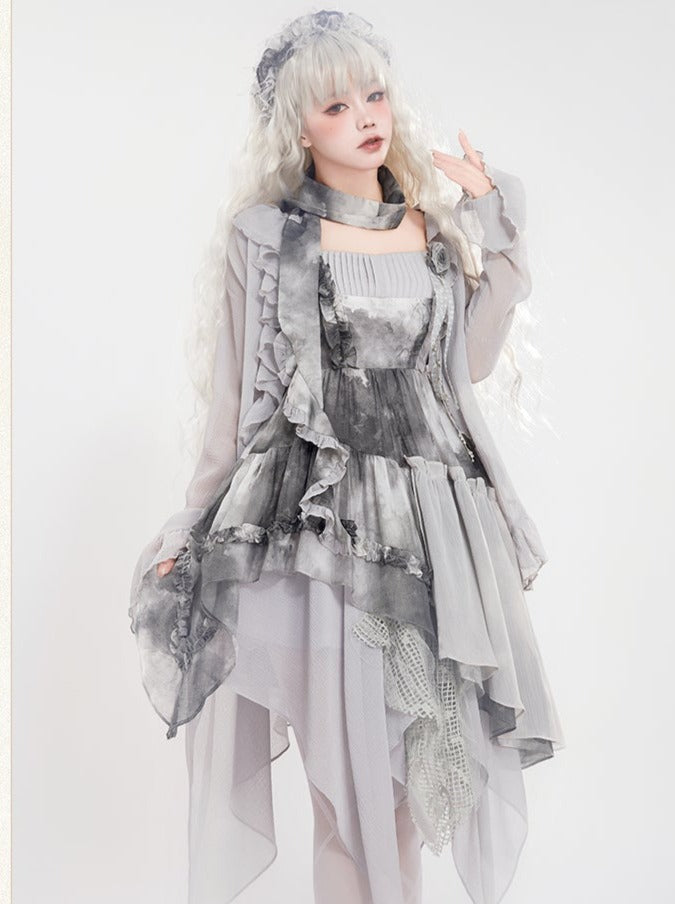 [pre-order] Light Rose Skirt + Cardigan