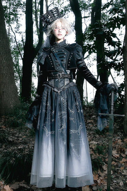 [pre-order Deadline: June 8] Phantom Knight Dark Gothic Military Dress Full Set (jacket + Bustier Top + Skirt)