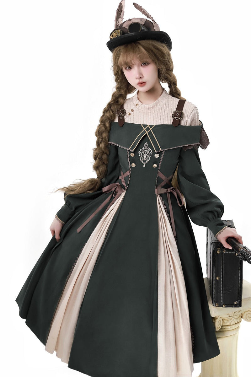 Preppy Lolita Sundress Leggings Set