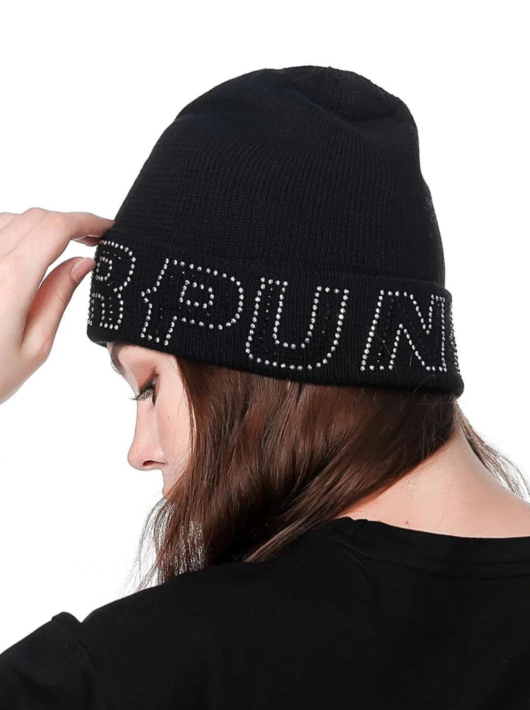 Dark Style Punk Hot Diamond Knit Beanie