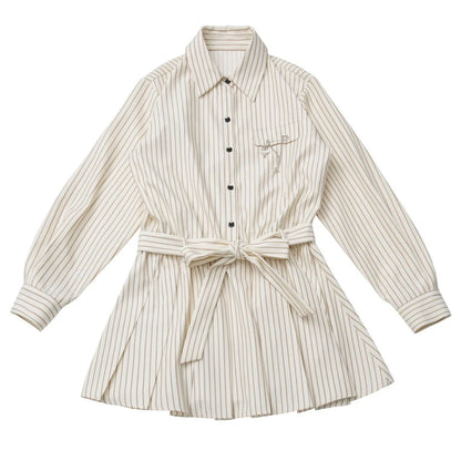 Maple Trench Coat + Hooded Top + Checkered Skirt + Shirt Dress